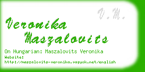 veronika maszalovits business card